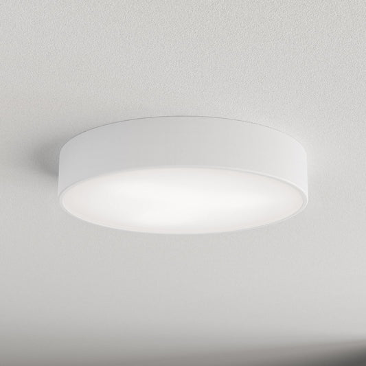 Plafonnier Cleo, Ø 40 cm, IP20, blanc, métal, E27