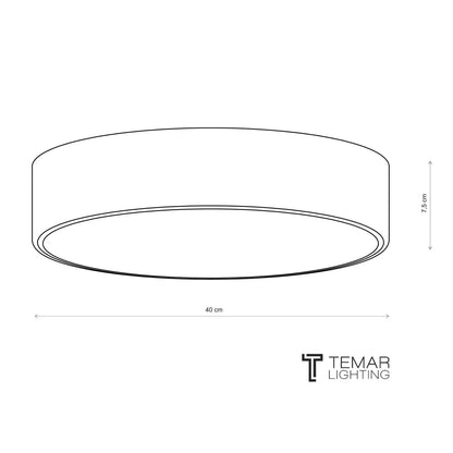 Plafonnier Cleo Ø 40 Cm IP20 Blanc Metal E27 – photo 4