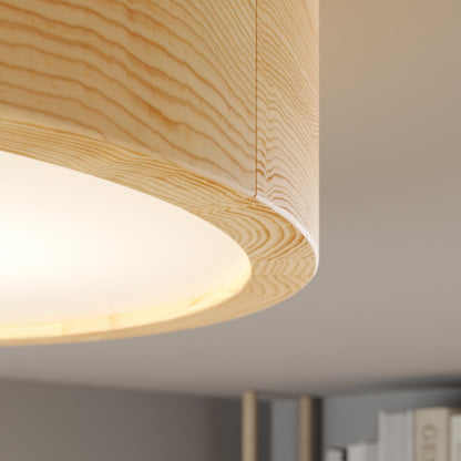 Plafonnier Cleo Ø 27 5cm 2 Lampes Bois de Pin E27 – photo 5