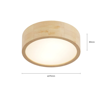 Plafonnier Cleo Ø 27 5cm 2 Lampes Bois de Pin E27 – photo 6