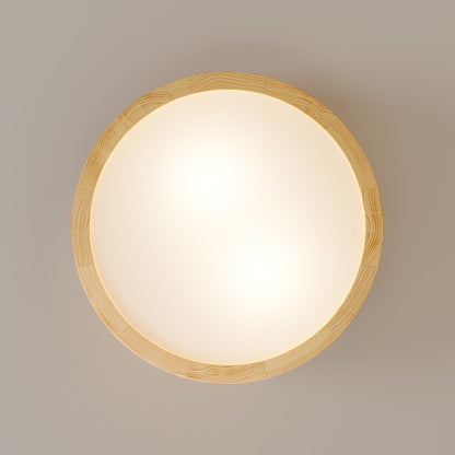 Plafonnier Cleo Ø 27 5cm 2 Lampes Bois de Pin E27 – photo 8