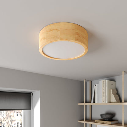 Plafonnier Cleo Ø 27 5cm 2 Lampes Bois de Pin E27 – photo 3