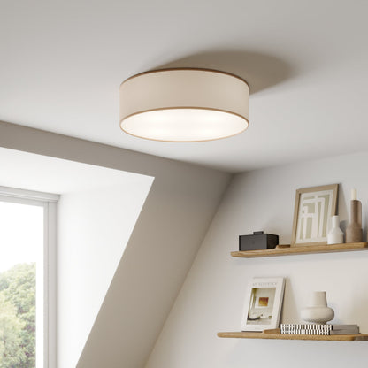 Plafonnier Rondo Beige Metal Ø 45 Cm E27 – photo 3