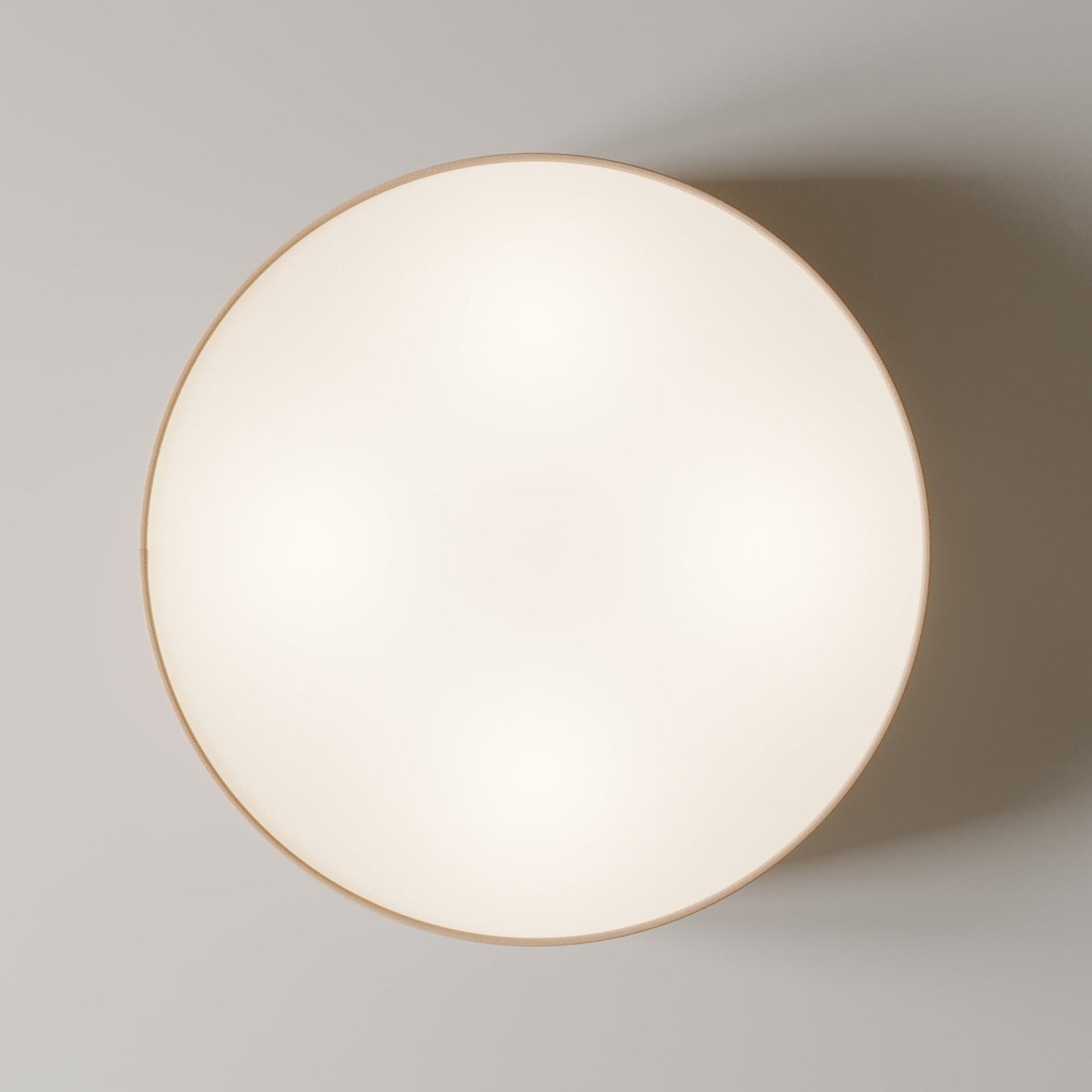 Plafonnier Rondo, beige, métal, Ø 45 cm, E27