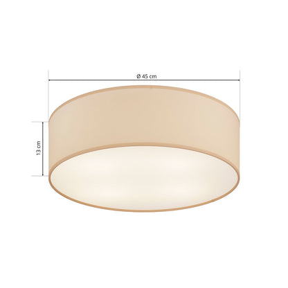 Plafonnier Rondo Beige Metal Ø 45 Cm E27 – photo 9
