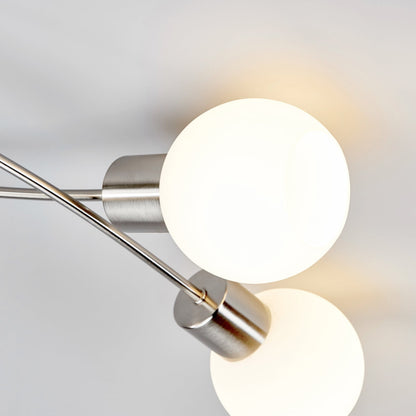 Plafonnier Lindby Elaina 50 Cm à 3 Lampes Nickel Verre E14 – photo 3