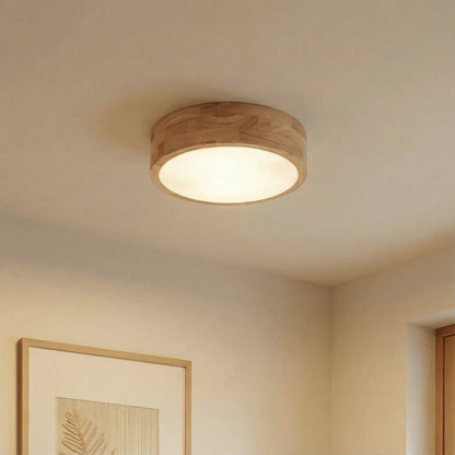 Plafonnier Lindby Tanju Ø 30 Cm à 2 Lampes Bois de Caoutchouc E27 – photo 2