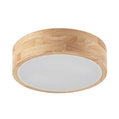 Plafonnier Lindby Tanju Ø 30 Cm à 2 Lampes Bois de Caoutchouc E27 – photo 4