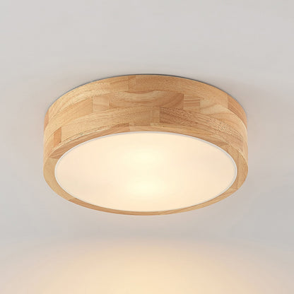 Plafonnier Lindby Tanju Ø 30 Cm à 2 Lampes Bois de Caoutchouc E27 – photo 6