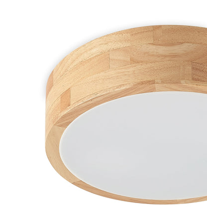 Plafonnier Lindby Tanju Ø 30 Cm à 2 Lampes Bois de Caoutchouc E27 – photo 7