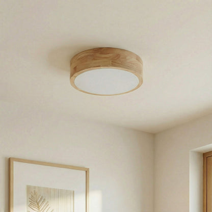 Plafonnier Lindby Tanju Ø 30 Cm à 2 Lampes Bois de Caoutchouc E27 – photo 3