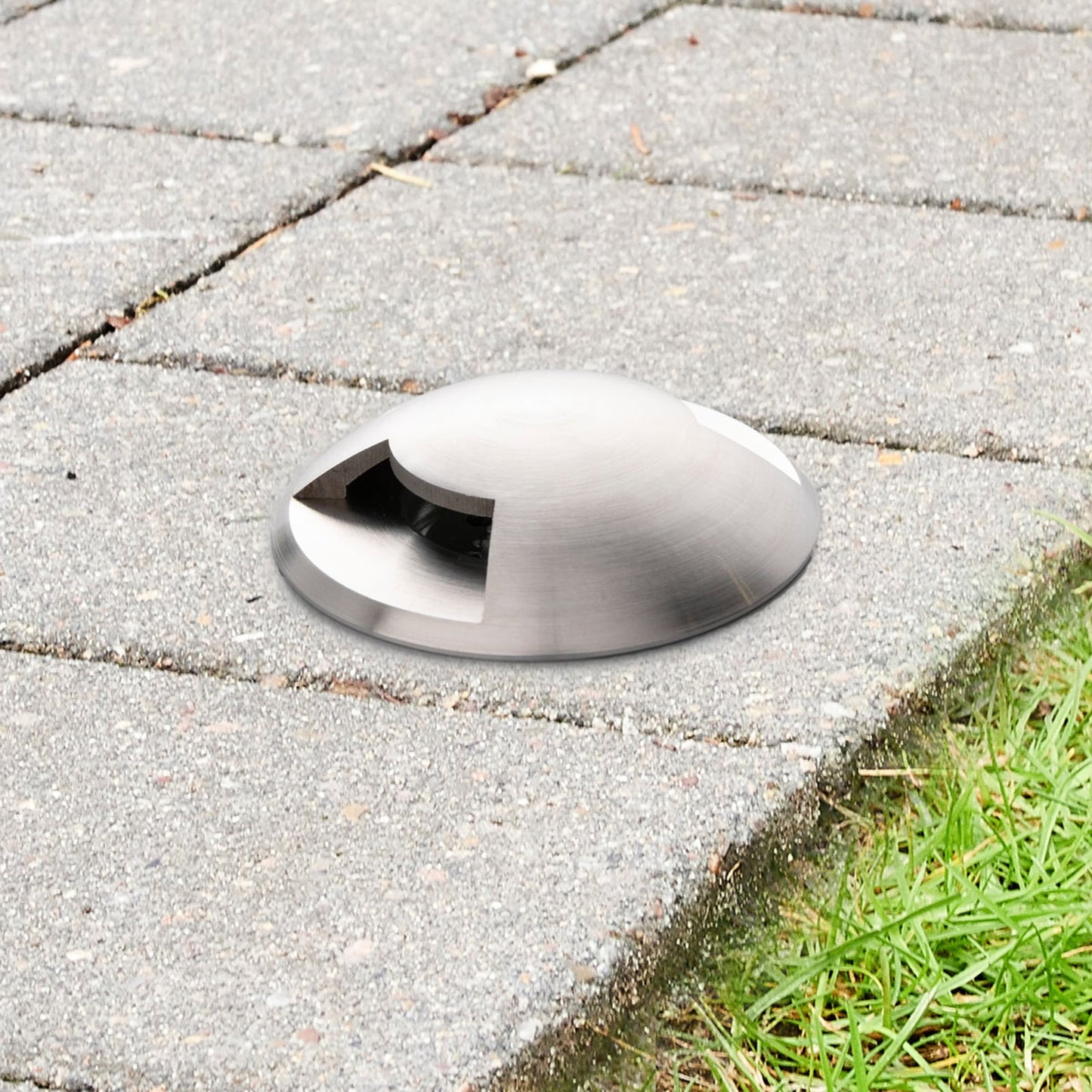 Spot encastrable dans le sol Lucande Helene, Ø 9 cm, aluminium, IP67