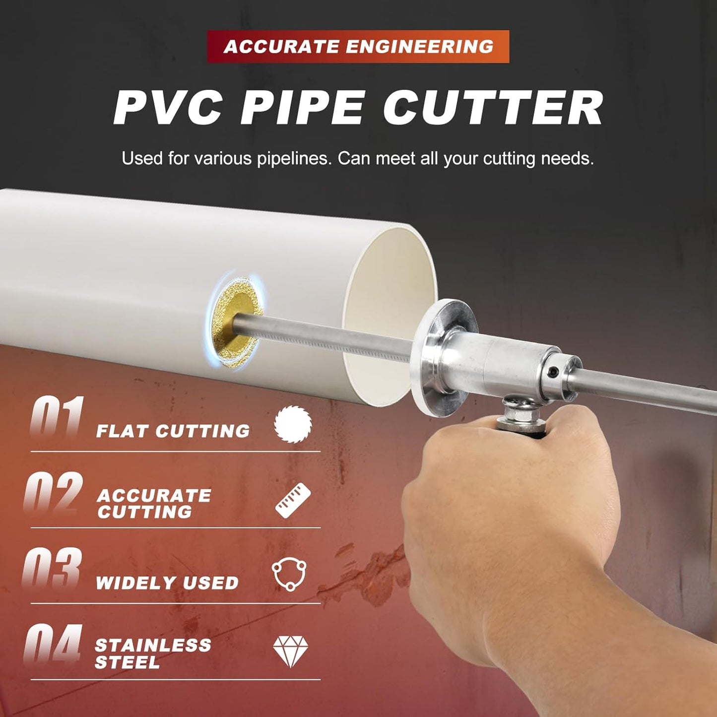 PipeMaster Pro - Découpes Précises et Faciles à Réaliser à l'Intérieur des Tuyaux Robustes