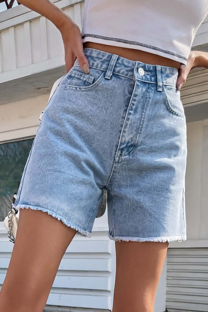 Short Uni en Jean Femme