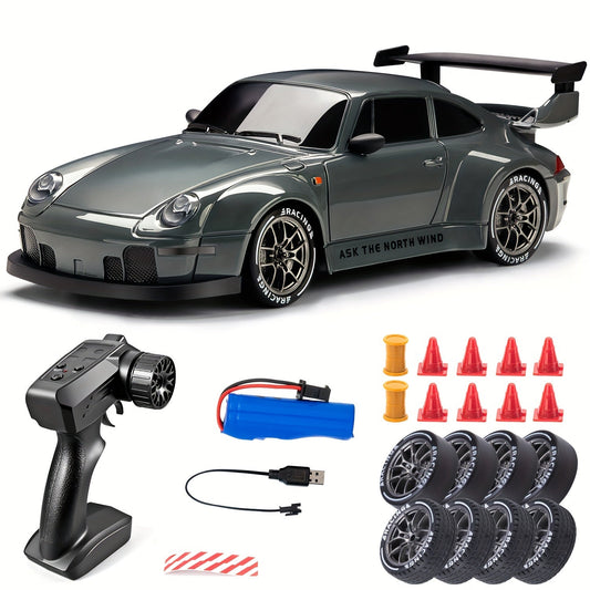 Voiture Télécommandée 4 Roues Motrices avec Éclairage LED | Jouet de Course Haut de Gamme pour Enfants