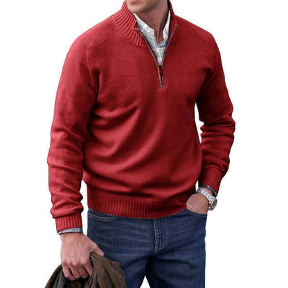 Pull Zippé Homme – Gris