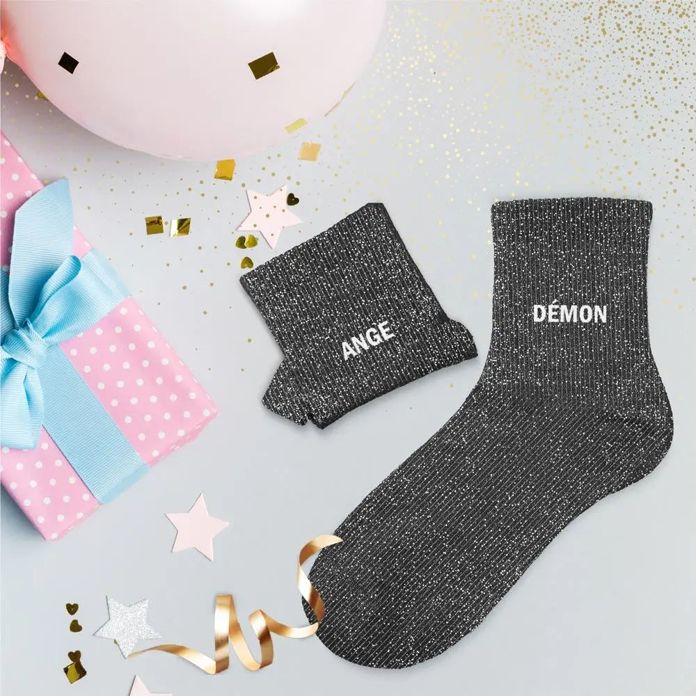 Chaussettes à Paillettes - Ange Démon