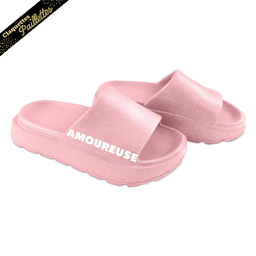 Claquettes à Paillettes - Amoureuse