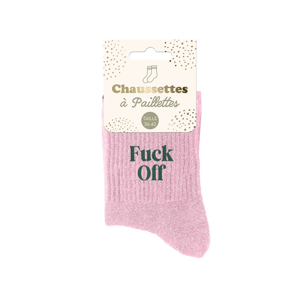Chaussettes à Paillettes - Fuck Off