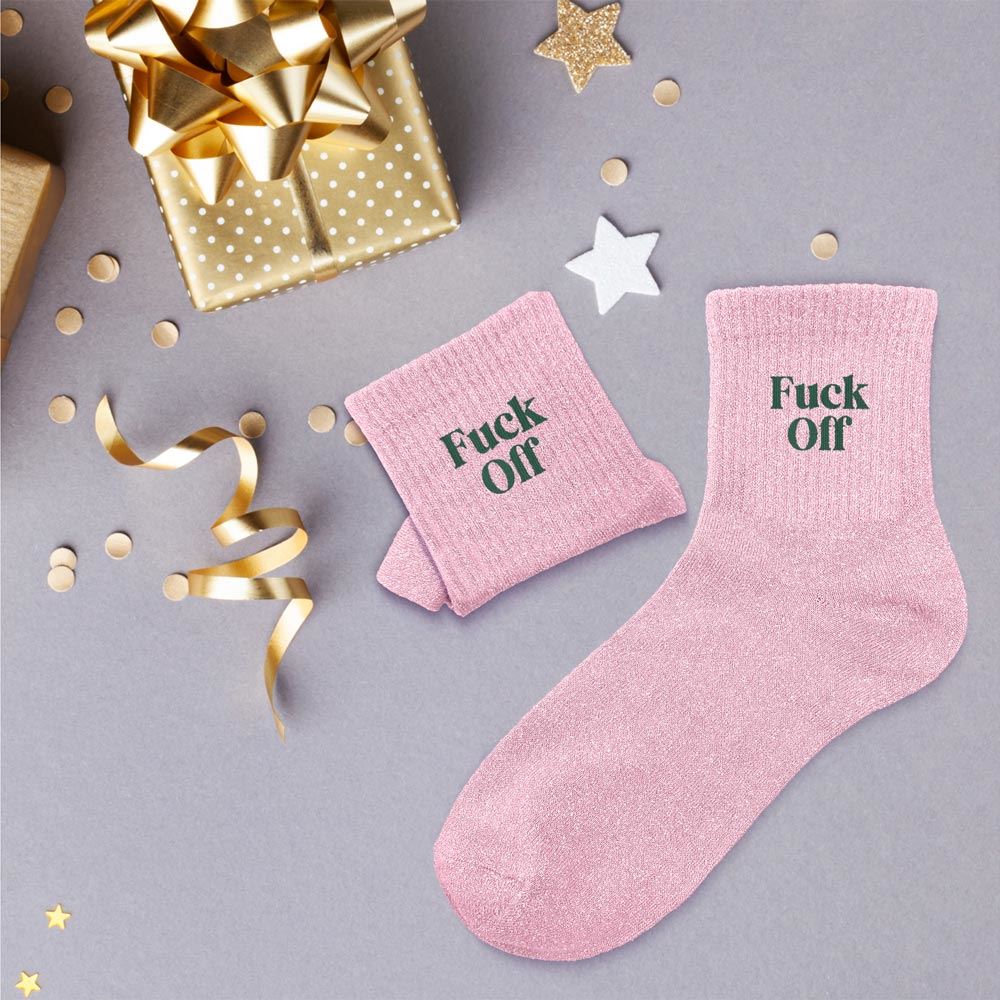 Chaussettes à Paillettes - Fuck Off