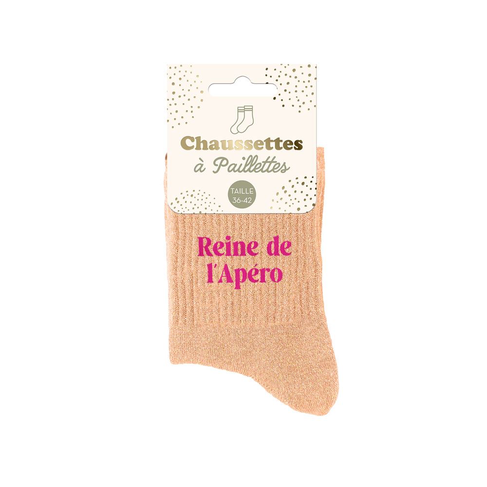 Chaussettes à Paillettes - Reine de l'apéro