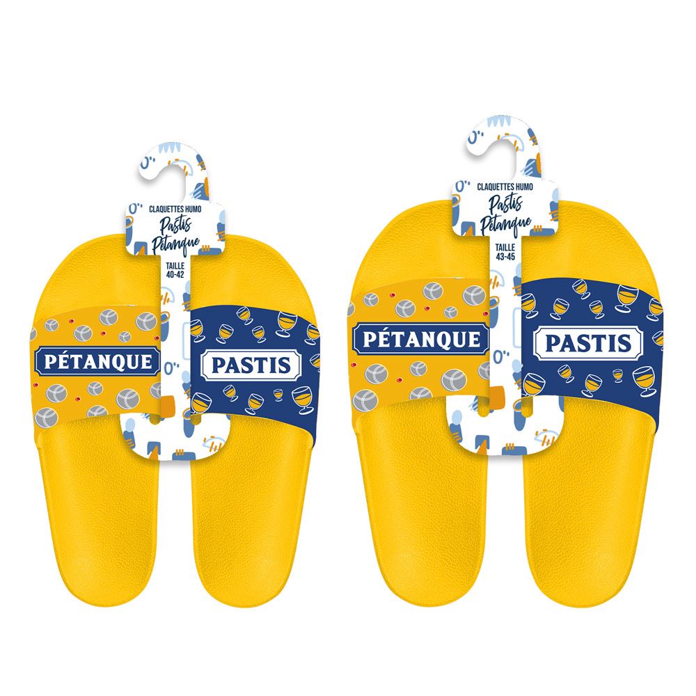 Claquettes - Pétanque - Pastis