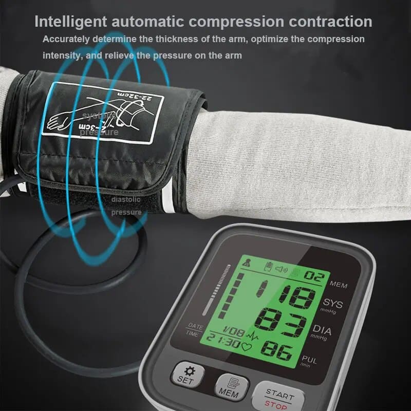 CardioZen™ – Tensiomètre à Bras Automatique avec 2 Brassards