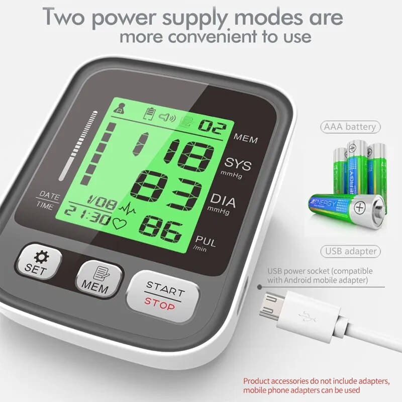 CardioZen™ – Tensiomètre à Bras Automatique avec 2 Brassards