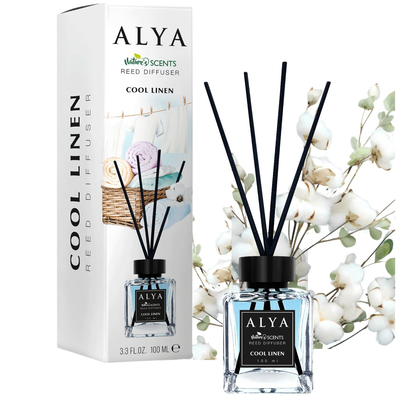 Bâtonnets Parfumés Alya Linge Frais 100 ml