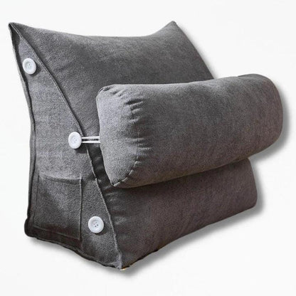 Readluxe Coussin de Lecture Ergonomique avec Soutien Lombaire – coloris Gris