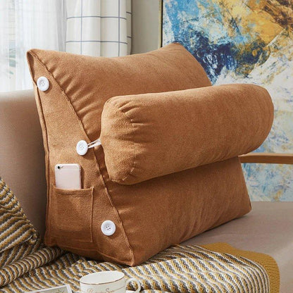 Readluxe Coussin de Lecture Ergonomique avec Soutien Lombaire – coloris Camel