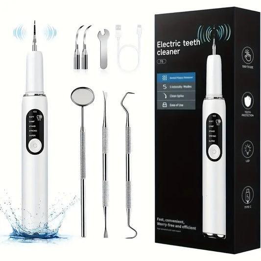DentaLume™ – Détartreur Dentaire Électrique avec Lumière LED et Recharge USB