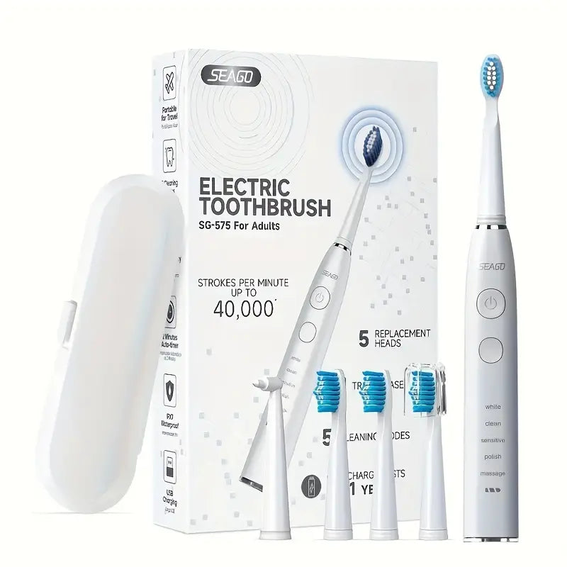 Dentrax™ – Brosse à Dents Électrique Automatique, Longue Autonomie et Étanche