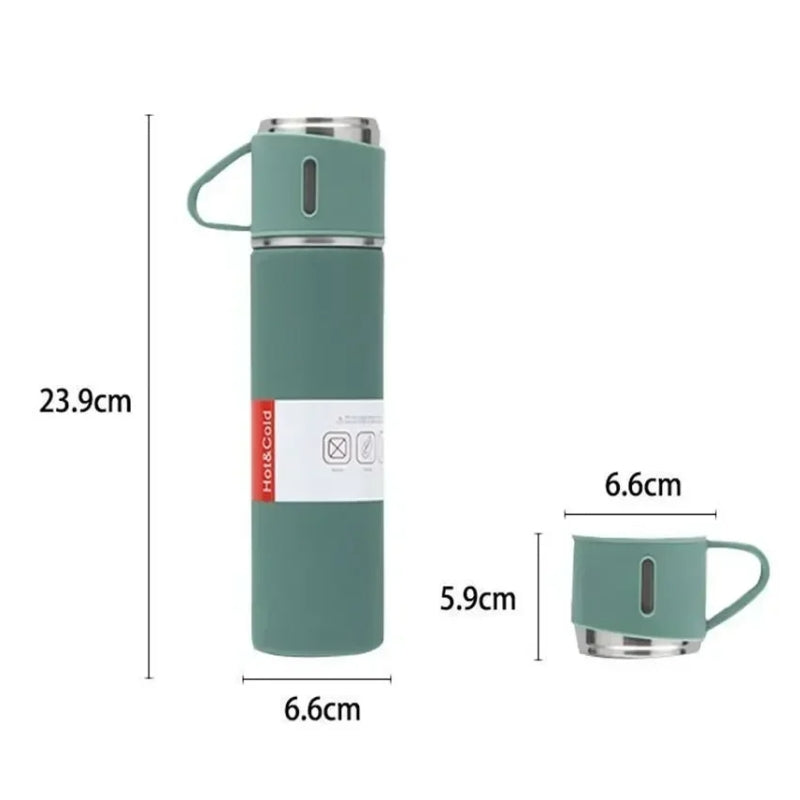 Thermos Voyage Isotherme 500ml avec Tasses Intégrées | Le Sac du Voyageur