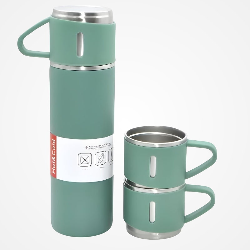 Thermos Voyage Isotherme 500ml avec Tasses Intégrées | Le Sac du Voyageur