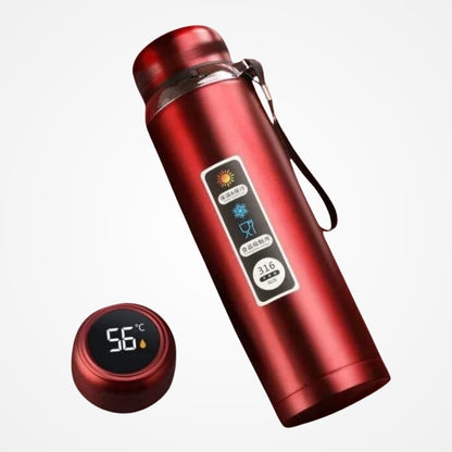 Thermos avec Température – coloris Rouge
