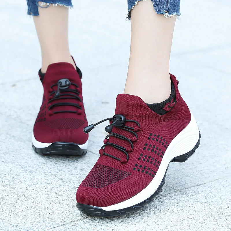 Elevana™ – Basket Orthopédique Femme Plateforme Imperméable et Respirante