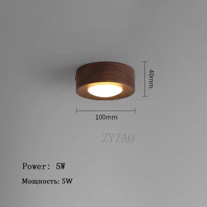 Lampe Plafonnier Bois Chic avec LED Intense – coloris Chaud lumière