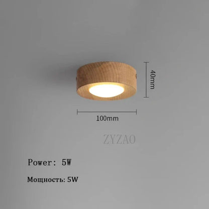 Lampe Plafonnier Bois Chic avec LED Intense – coloris Chaud lumière