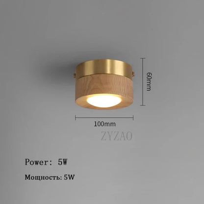 Lampe Plafonnier Bois Chic avec LED Intense – coloris Chaud lumière