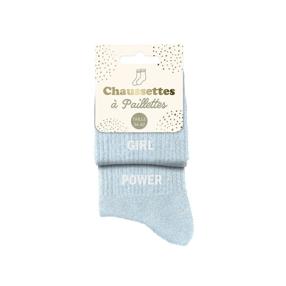 Chaussettes à Paillettes - Girl Power dépareillées