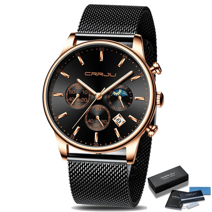 Montre Sport Bracelet Metal pour Homme – coloris Noir