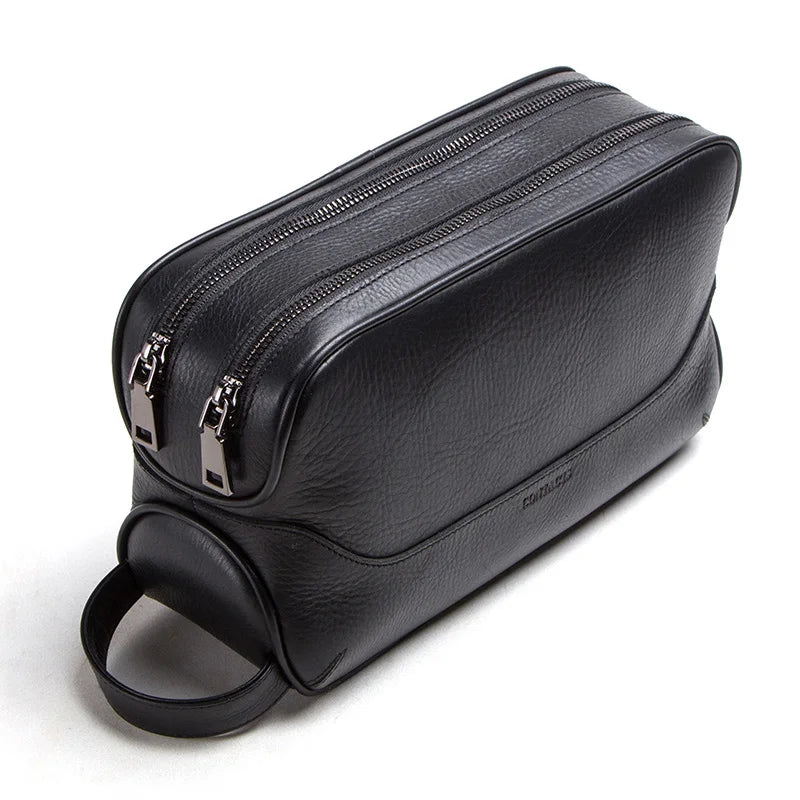 THESEUS - Trousse de Toilette Homme en Cuir Véritable Vintage