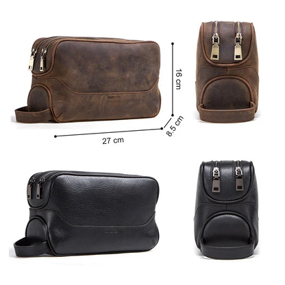 Trousse Toilette Cuir Homme Vintage – photo 3