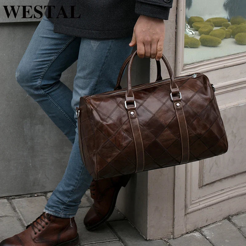 ALNAIR - Sac De Voyage Homme Cuir Vintage
