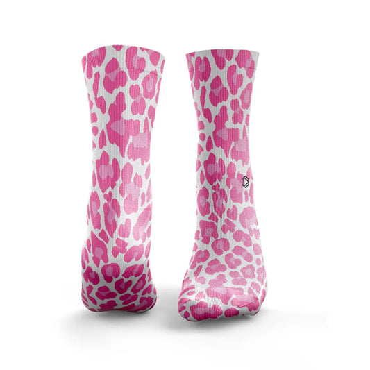 Chaussettes - Léopard Print Rose