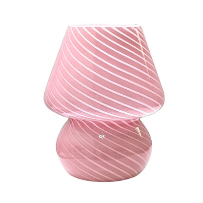 Lampe de Bureau Élégante en Verre – coloris Rose