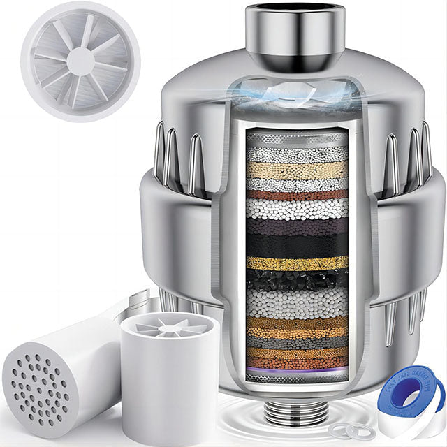 Filtre Douche Puissant avec 3 Cartouches Purifiantes