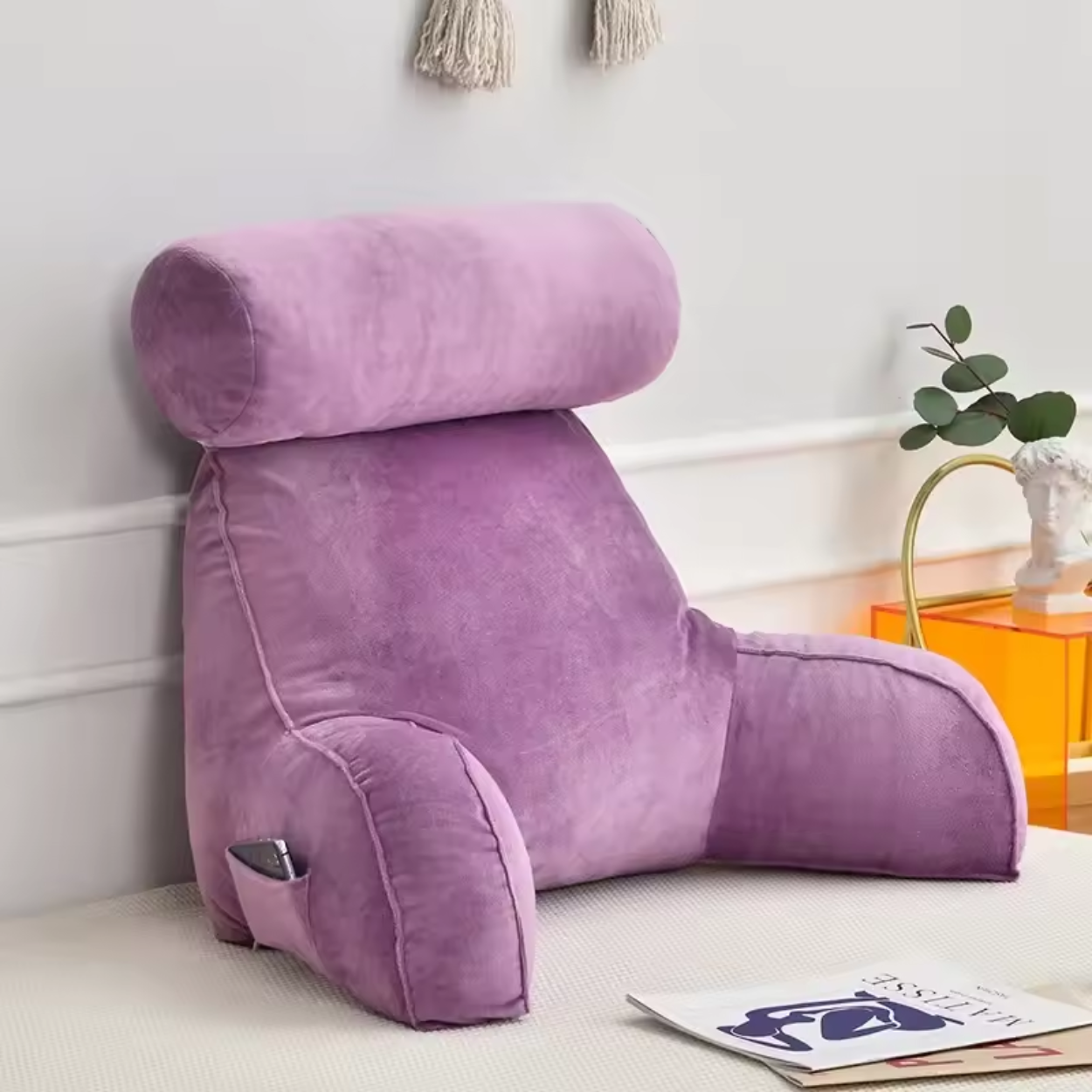Oreiller Ergonomique de Lecture à Mémoire de Forme