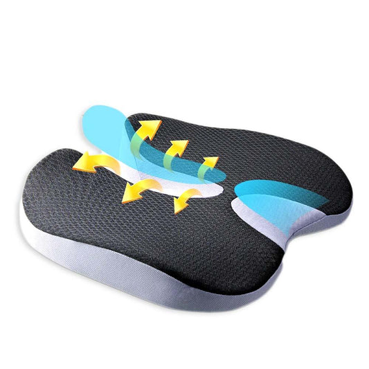 Orthovia™ – Coussin de Siège Ergonomique en Mousse Mémoire pour Coccyx et Sciatique